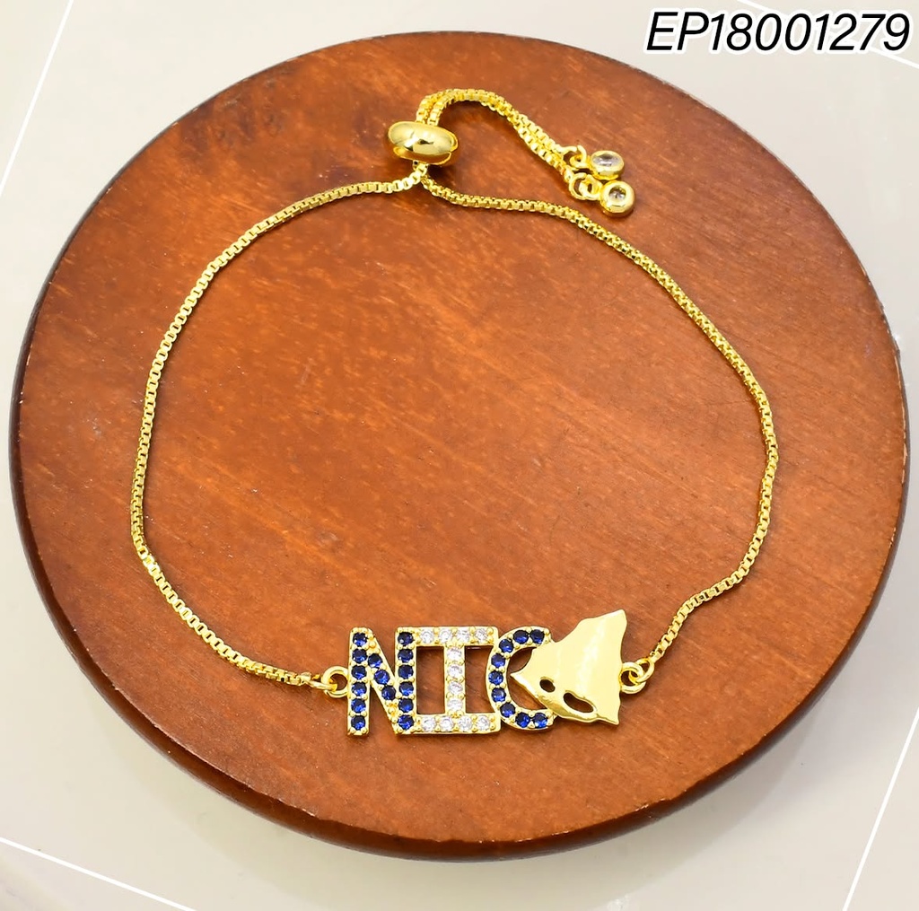 PULSERA DOR AJUSTABLE "NIC" MAPA N6749-841