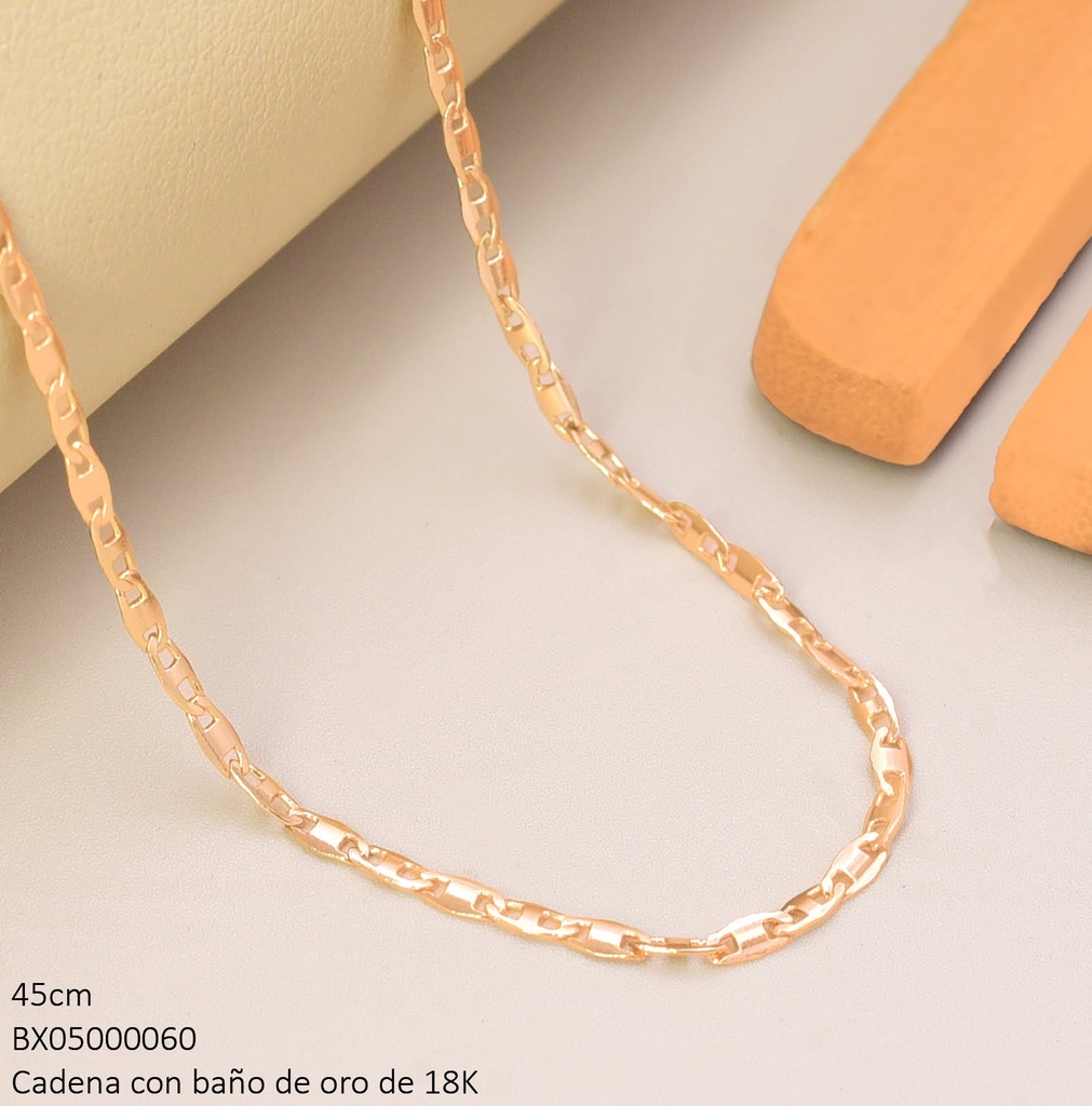 CADENA BAÑO DE ORO 18K XUPING ESLABONES ENTREAZADO MARTILLADA XP10.06.26