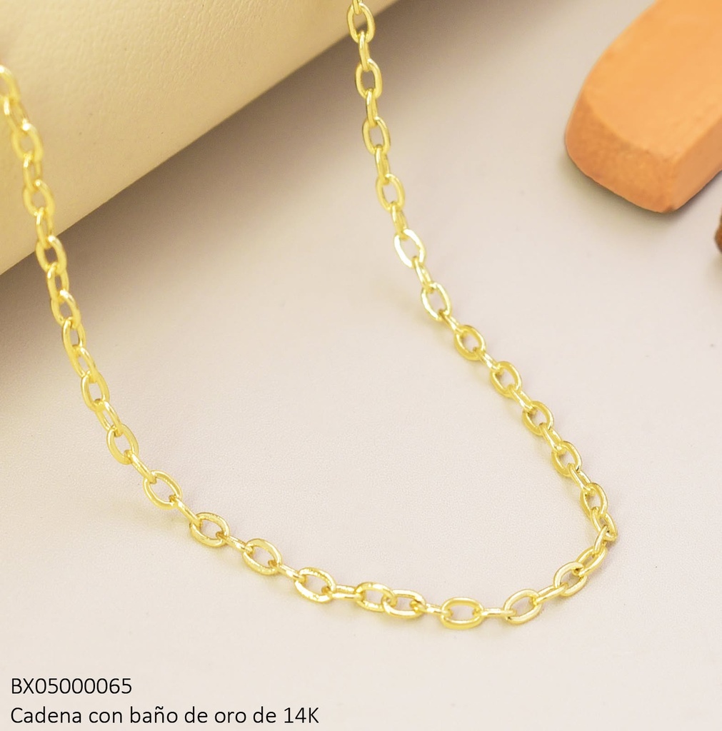 CADENA BAÑO DE ORO 14K XUPING ESLABONES ENTRELAZADOS REDONDO XP10.06.26