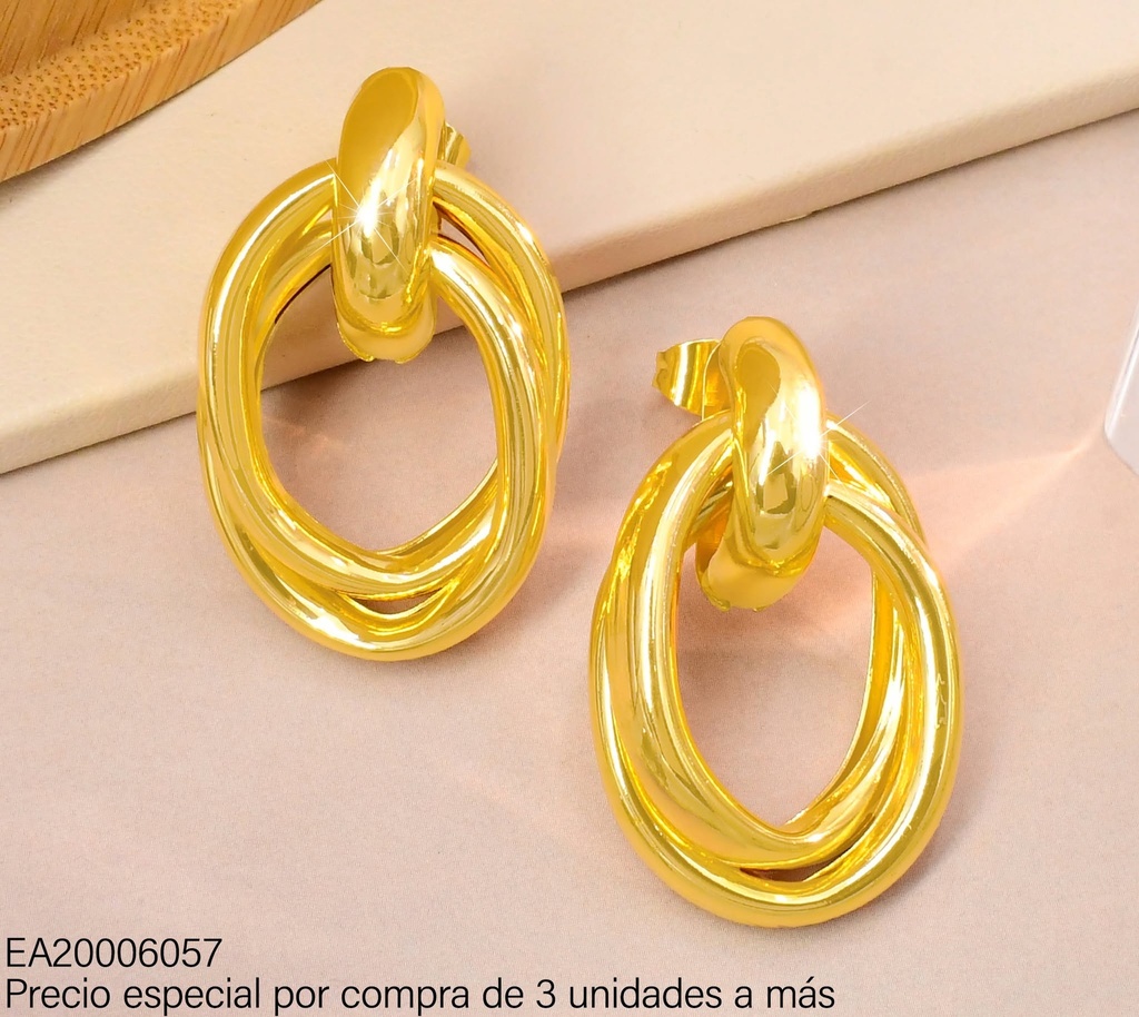 ARETES GOTA C/DOBLE OV COLGANTES (IF) G3224-245