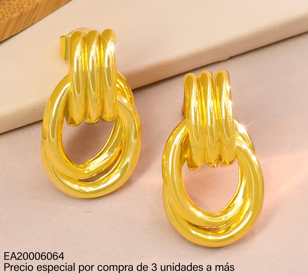 ARETES 3 OV.VERTICALES C/DOBLE OV COLGANTES (IF) G3230-245