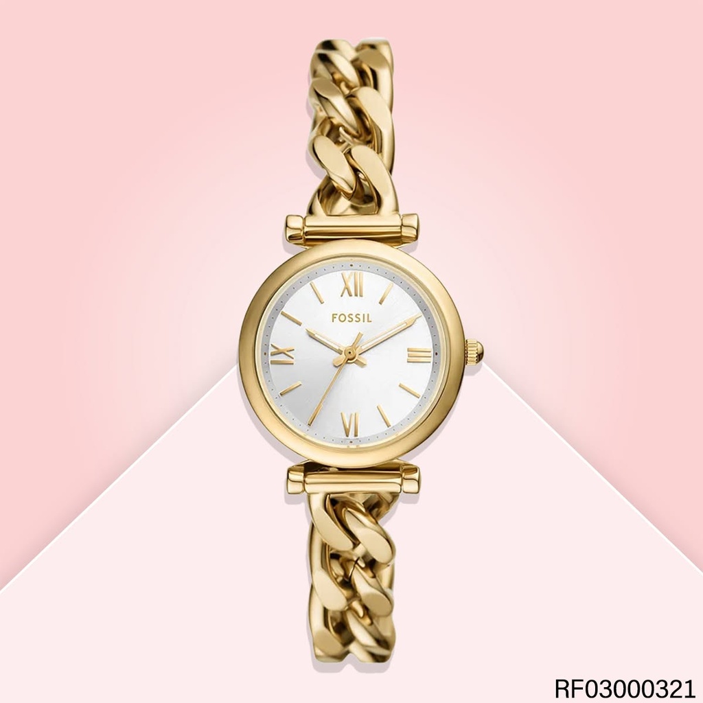 RELOJ FOSSIL CARLIE DAM. ES5329 METAL DORADO ESLAB.
