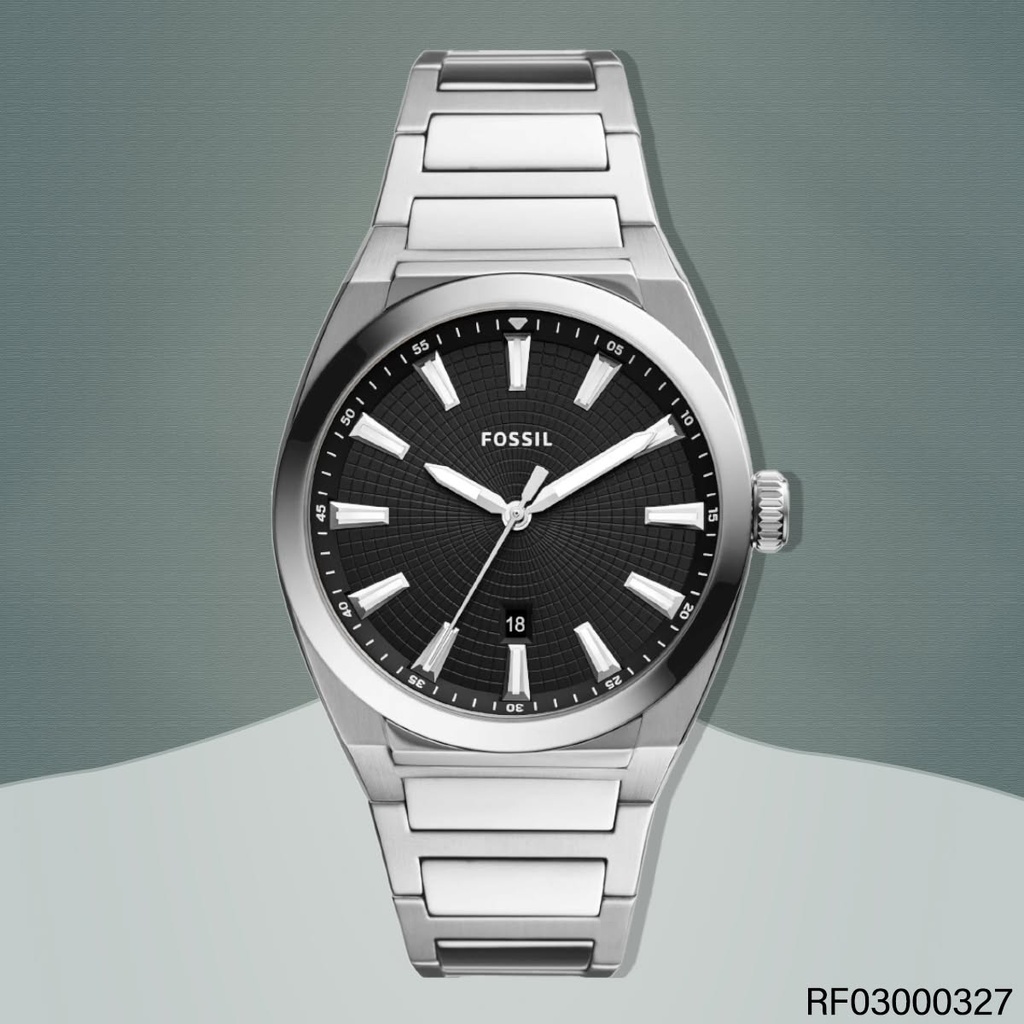 RELOJ FOSSIL EVERETT CAB. FS5821 PLAT. FONDO NEGRO