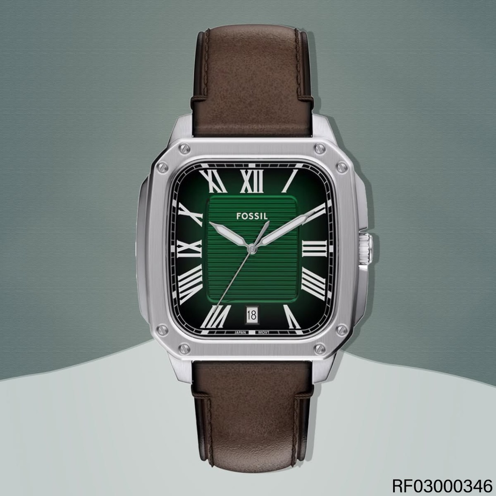 RELOJ FOSSIL CROSBY LEATHER CAB. FS6150 FAJA CAFE/F. VERDE