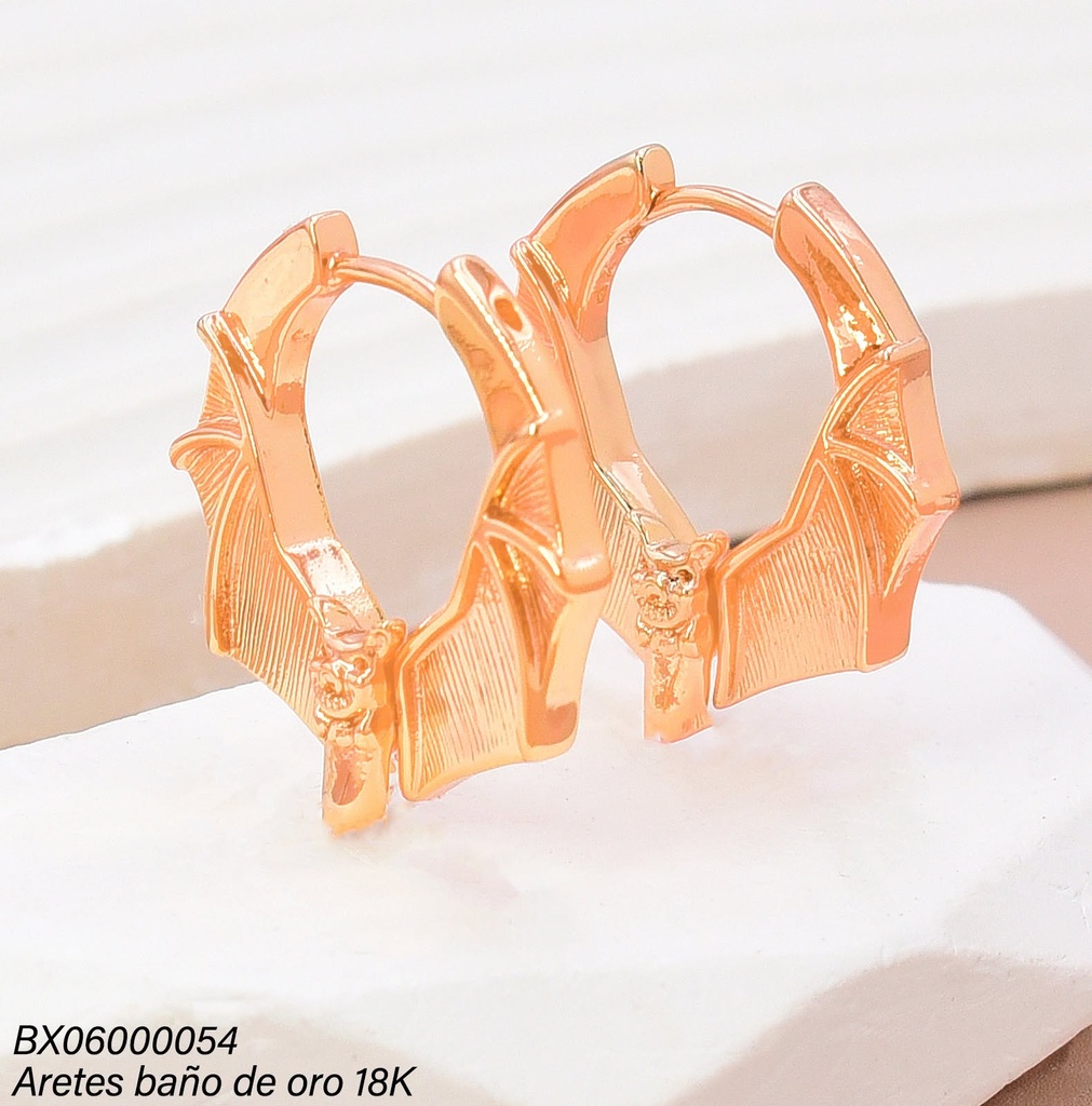 ARGOLLAS BAÑO DE ORO 18K. XUPING SECCIONADA