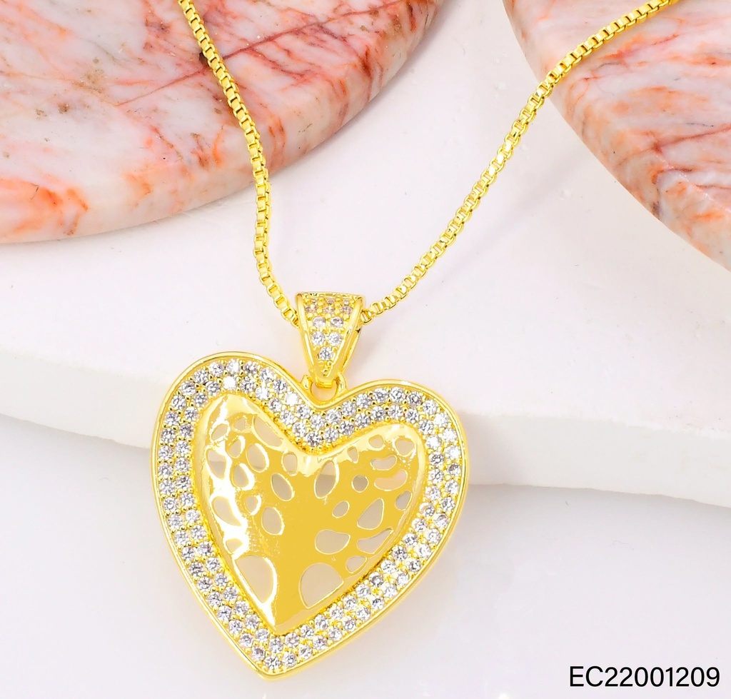 CADENA DIJE CORAZON CALADO CE808-217 (J26)