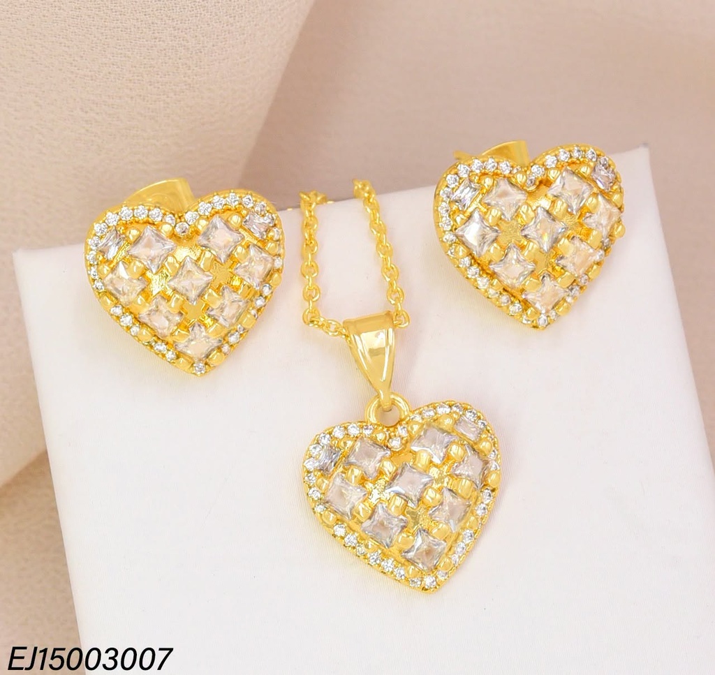 SET CORAZON  ZIRC. CRISTAL SE1568-9 (J26)