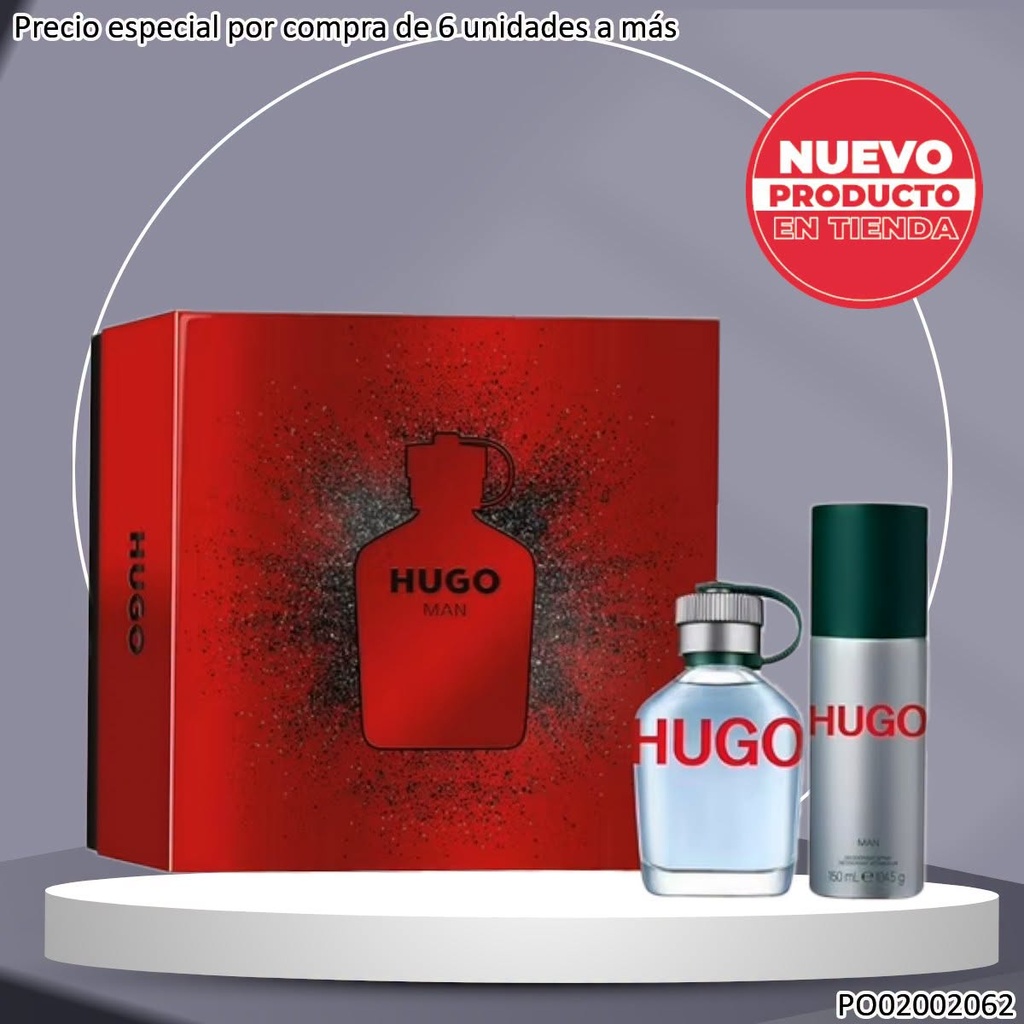 ESTUCHE HUGO BOSS MAN (VERDE) 2PCS 75ML/150ML