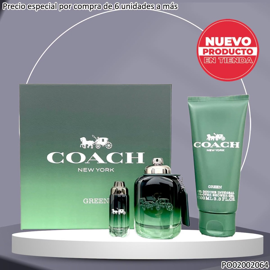 ESTUCHE PERFUMES COACH NEW YORK GREEN EDT 100ML/15ML