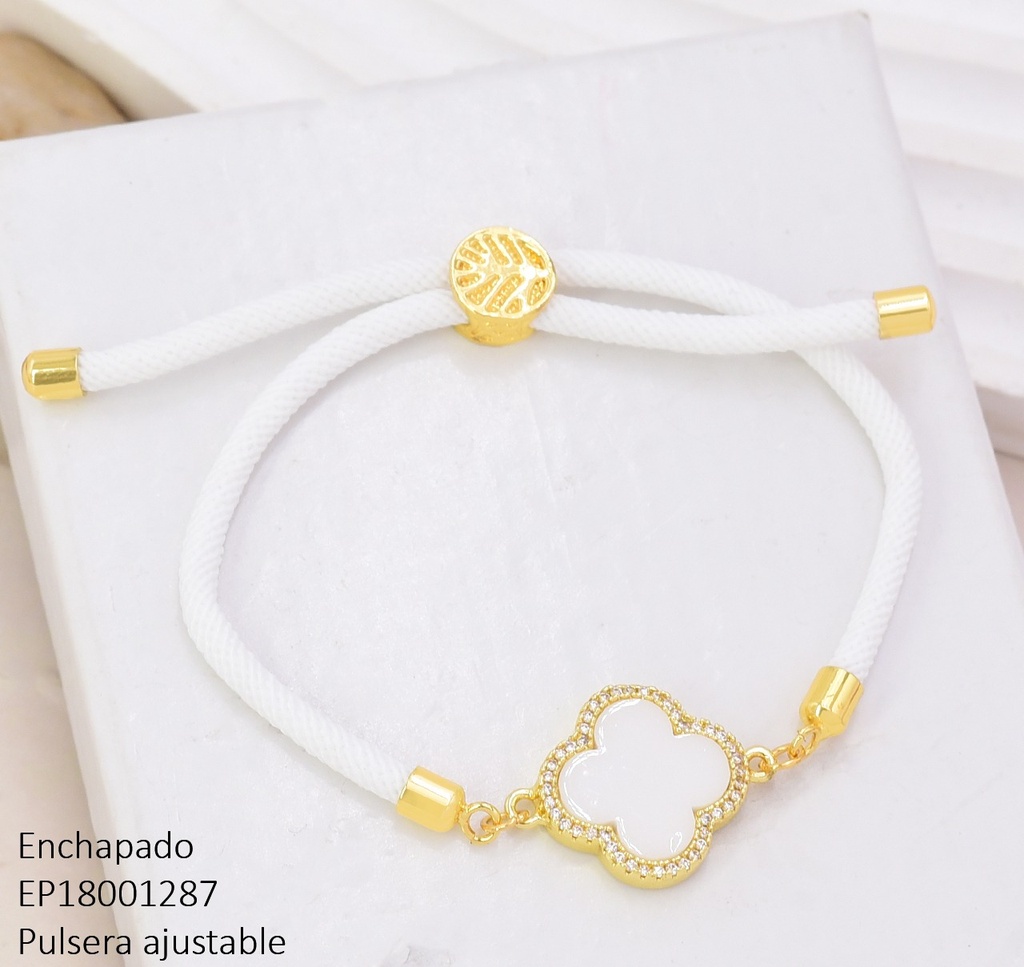 PULSERA AJUSTABLE VAN CLEEF BLANCO BE1046-294
