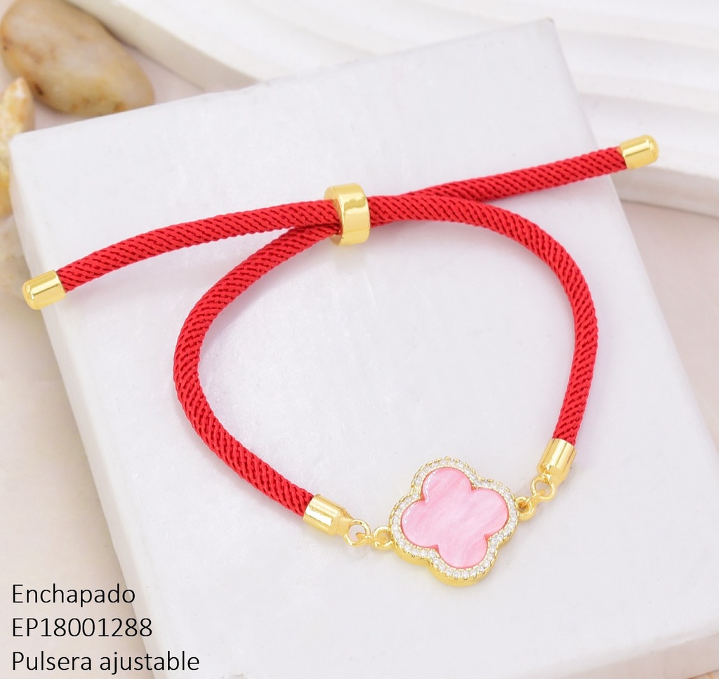 PULSERA AJUSTABLE VAN CLEEF ROJO BE1047-294