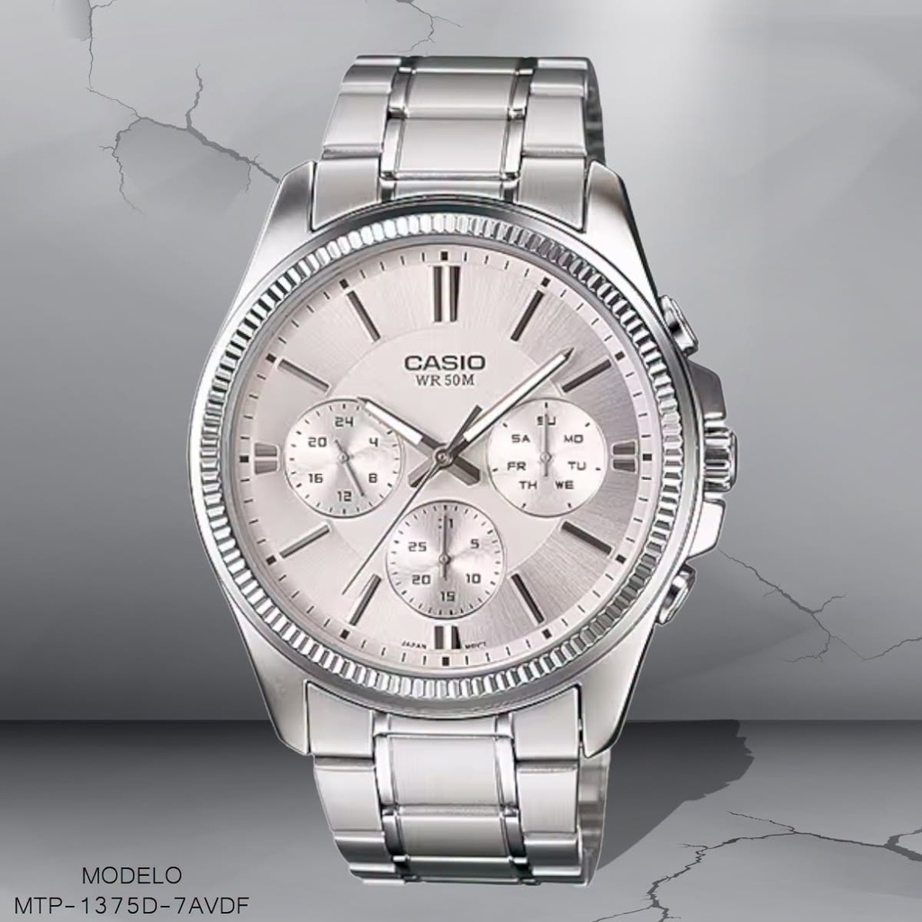 RELOJ CASIO ANALOGO CAB. MTP-1375D-7AVDF METAL PLAT