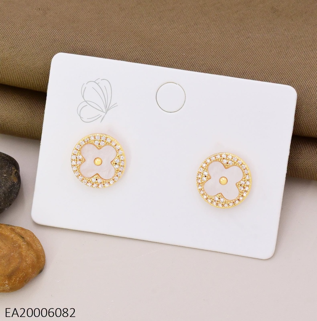 ARETES DOR RD VAN CLEEF BLANCO EE4902-6 (VC)