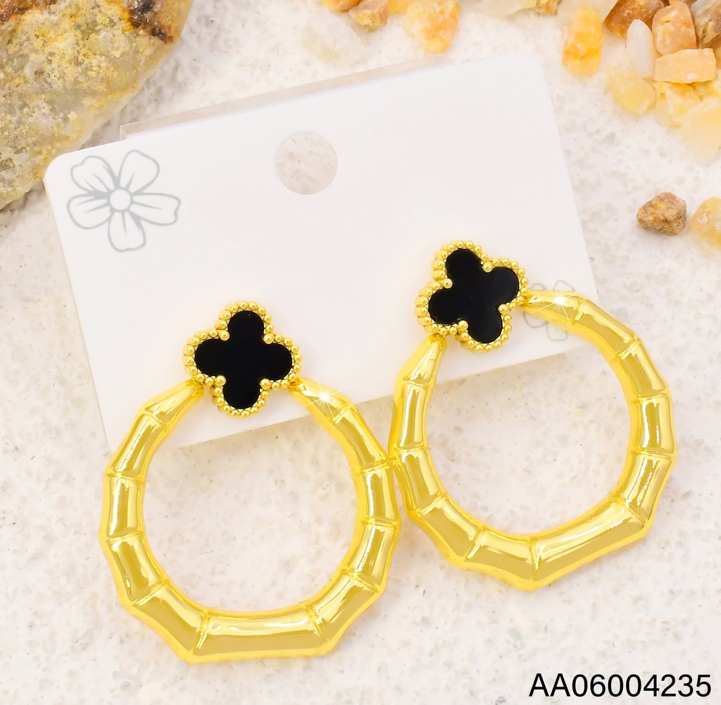 ARETES VAN CLEEF NEGRO/ CIRC. SECCIONADO EA1338-331 (VC)