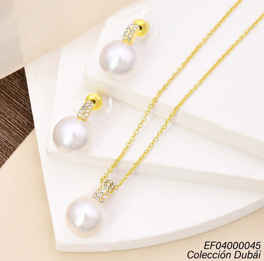 SET LINEA ZIRC.C/PERLA COLGANTE FD26534