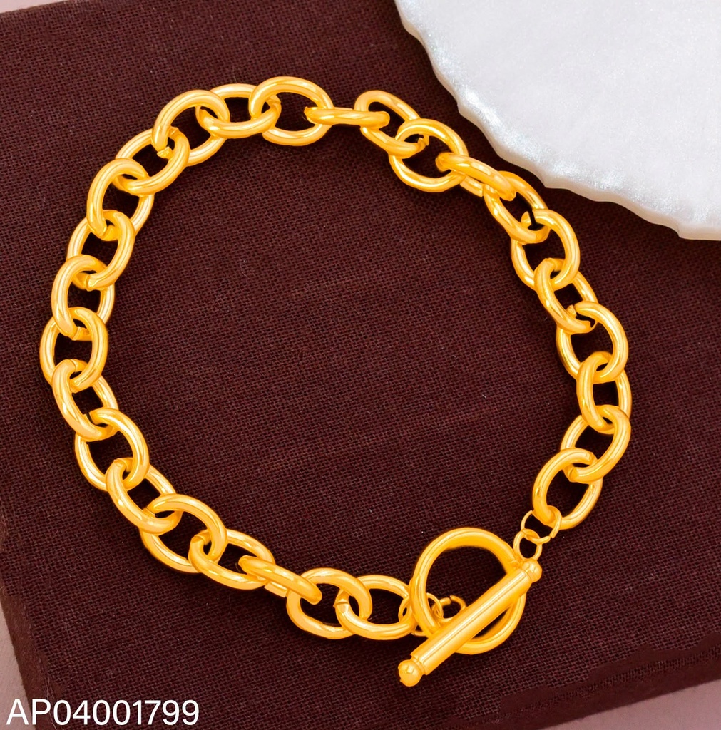 PULSERA ACERO INOX. ACABADO 18K. CIERRE/TIFFANY (19) VE26