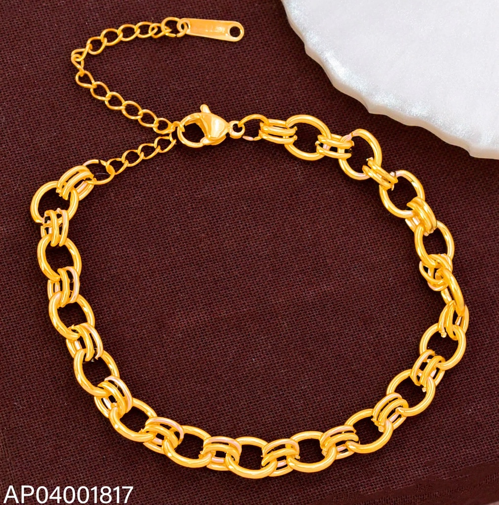PULSERA ACERO INOX. ACABADO 18K. ENTRE (86) VE26