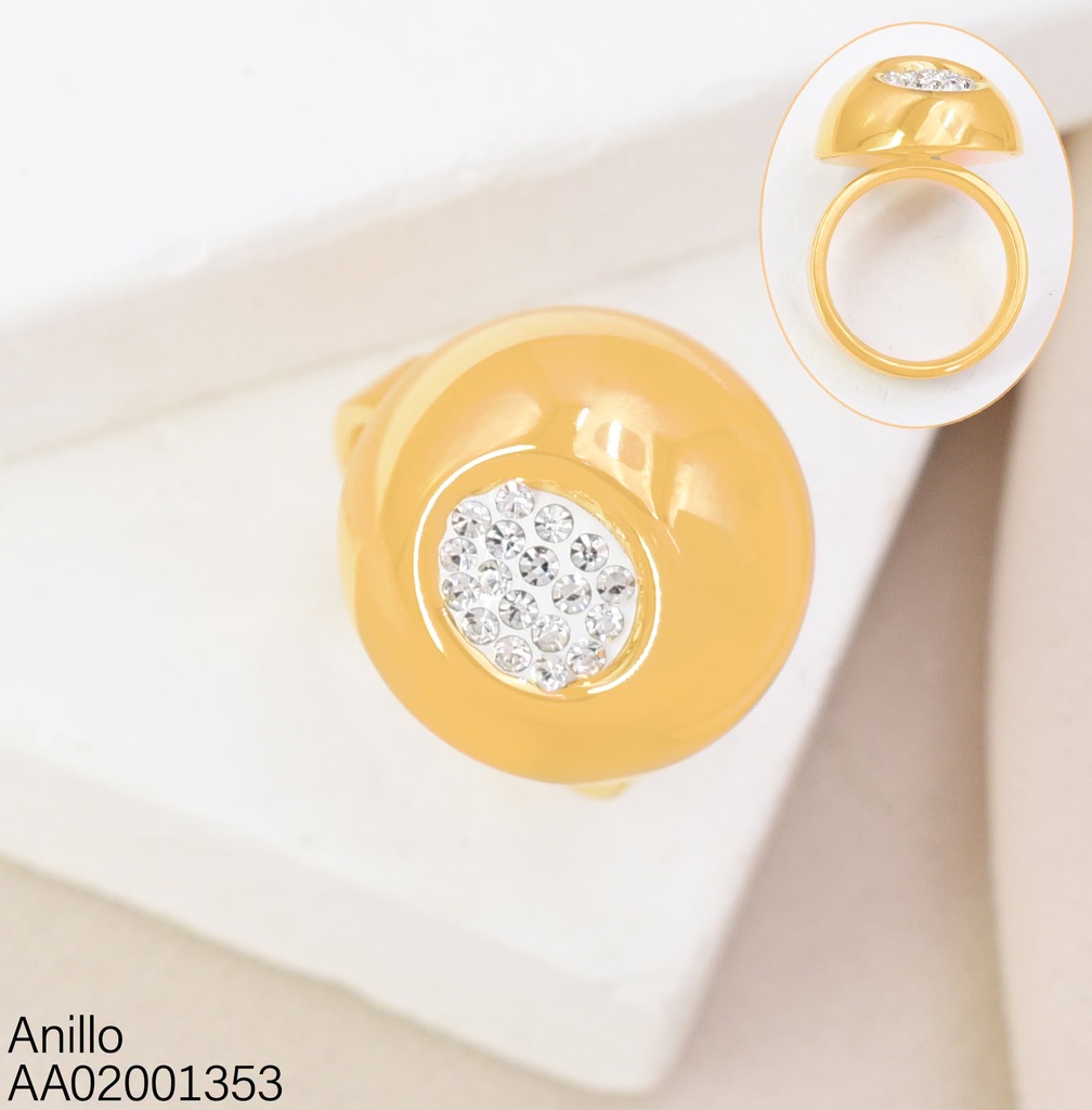 ANILLO RD INFLADO CON ZIRCONIAS CENTRO