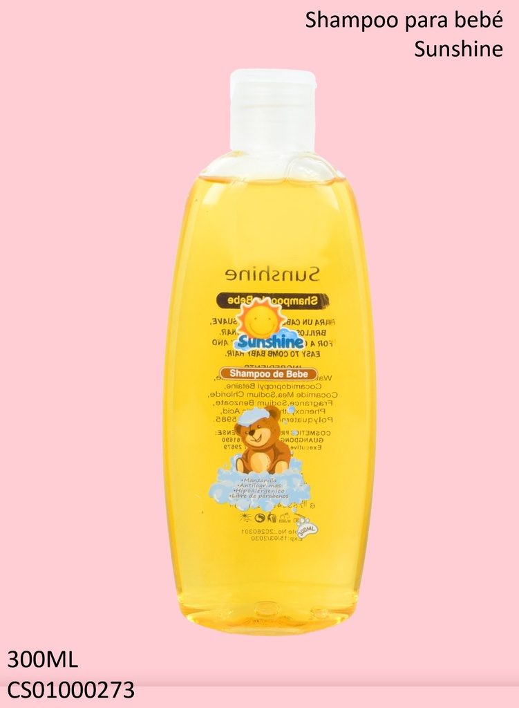 SHAMPOO BABY SUNSHINE MANZANILLA-ANTILAGRIMAS-HIPOALERGENICO 300ML