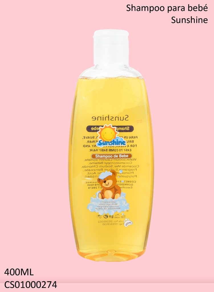 SHAMPOO BABY SUNSHINE MANZANILLA-ANTILAGRIMAS-HIPOALERGENICO 400ML