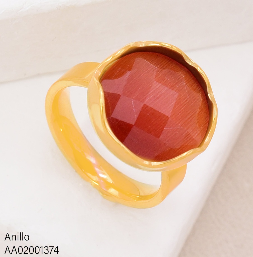 ANILLO PIEDRA RD NARANJA ROJIZO