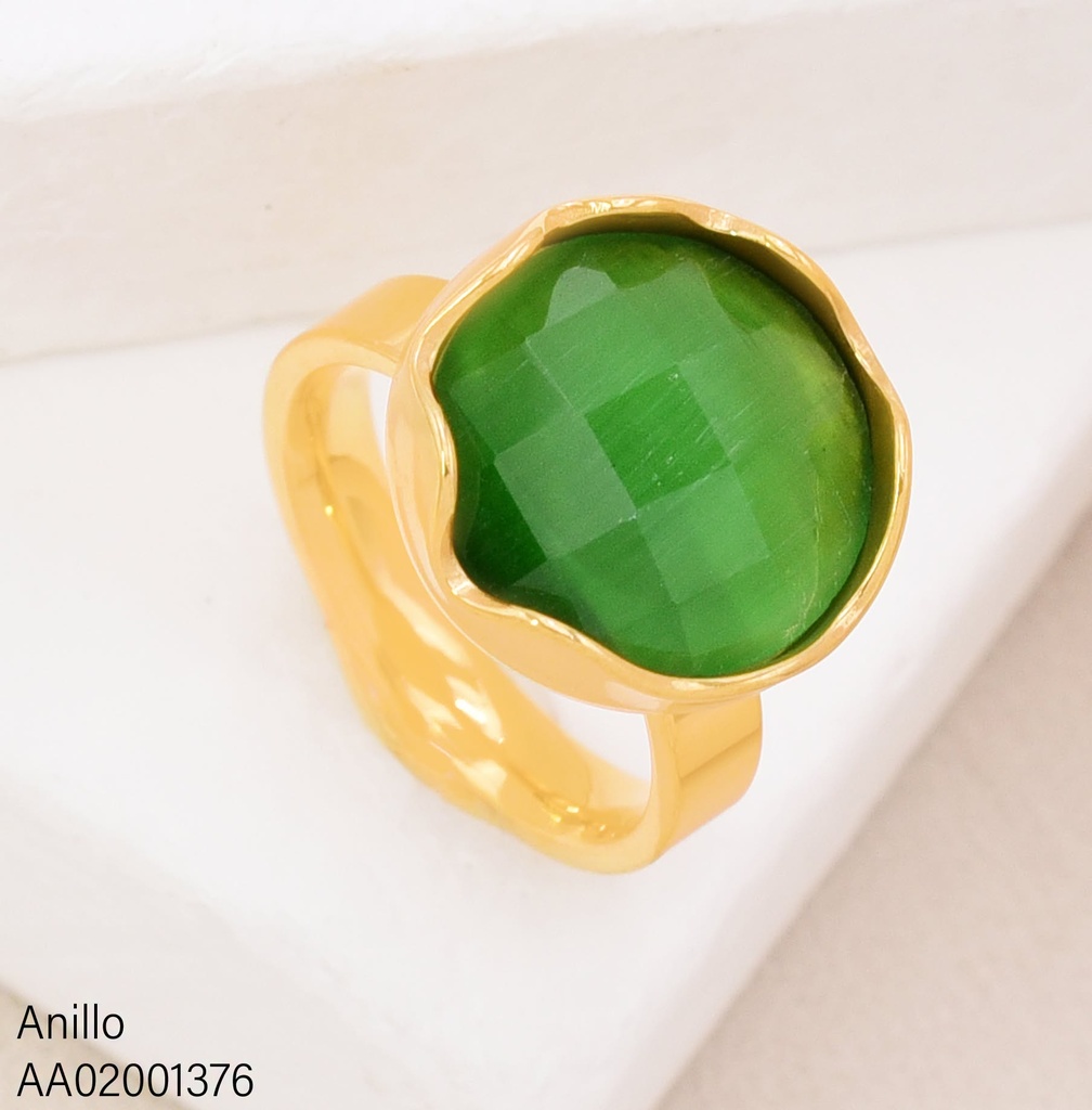 ANILLO SET PIEDRA RD VERDE