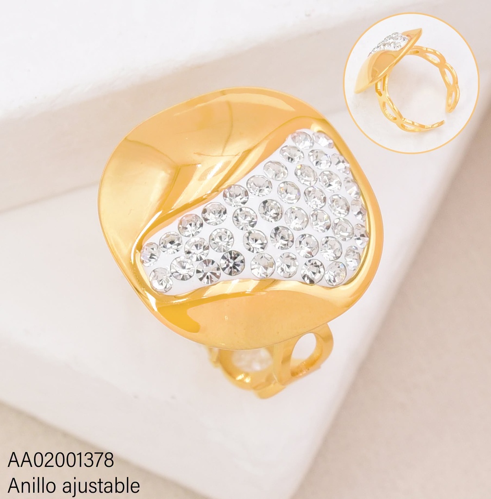ANILLO  OV.  ZIRCONIA CRISTAL