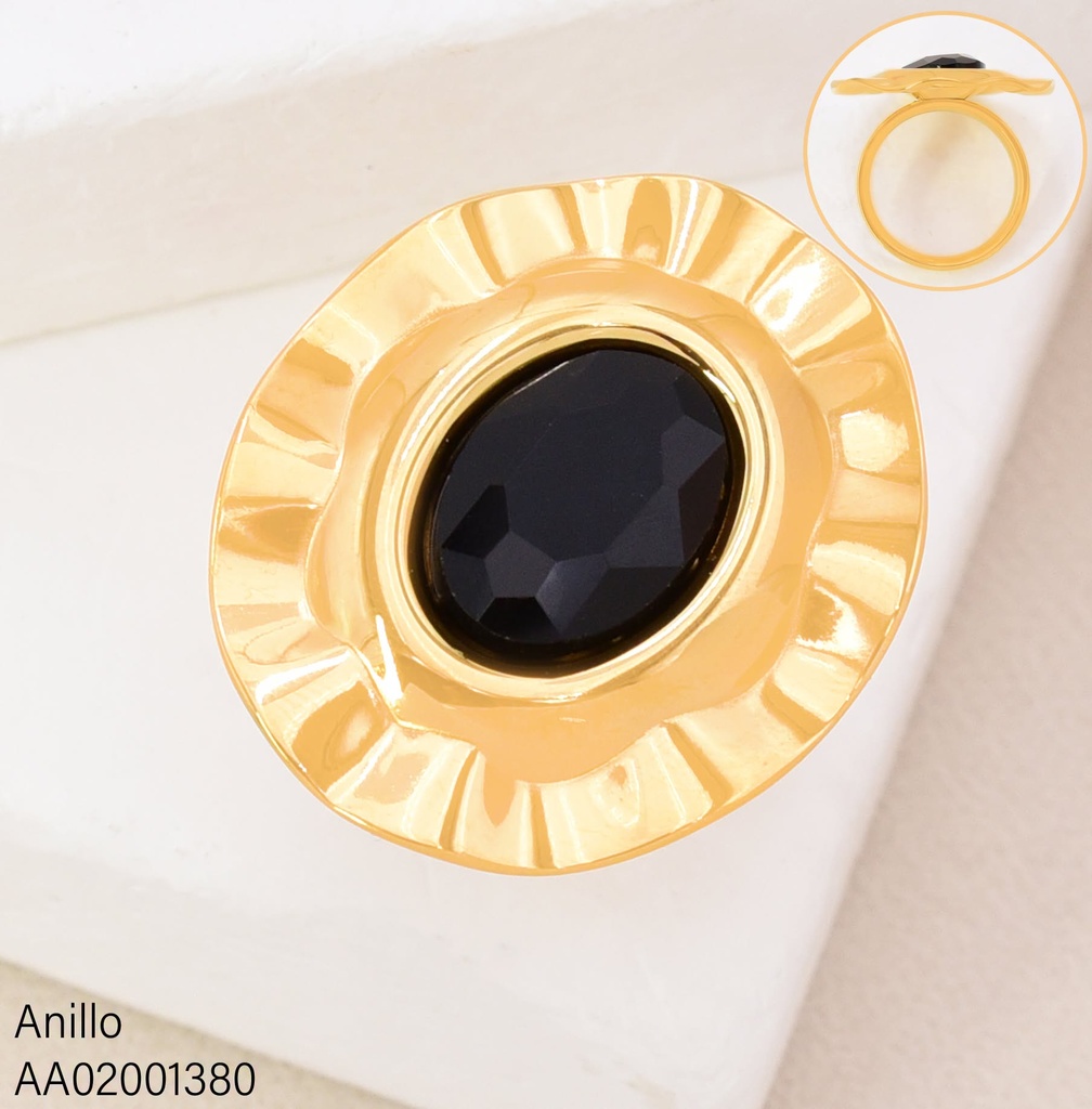 ANILLO OV PIEDRA NEGRO