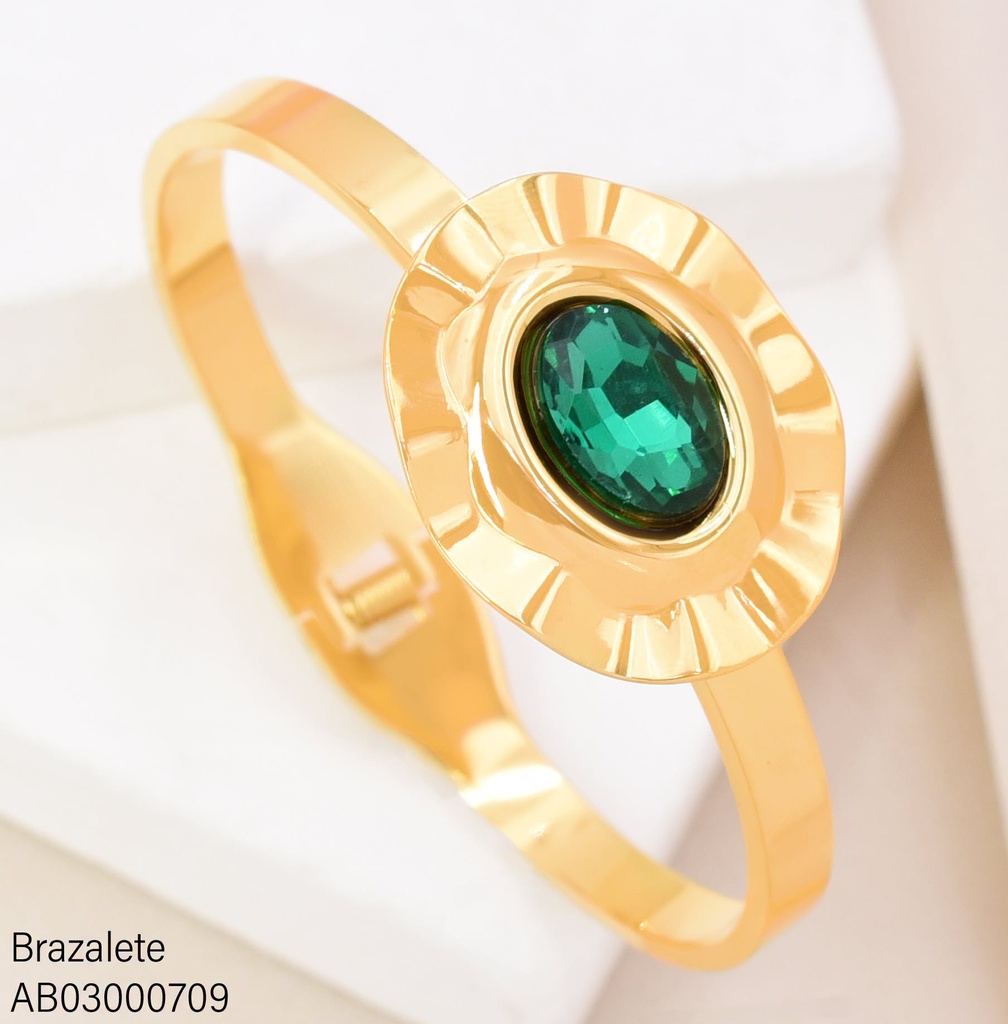BRAZALETE OV PIEDRA VERDE ACUA