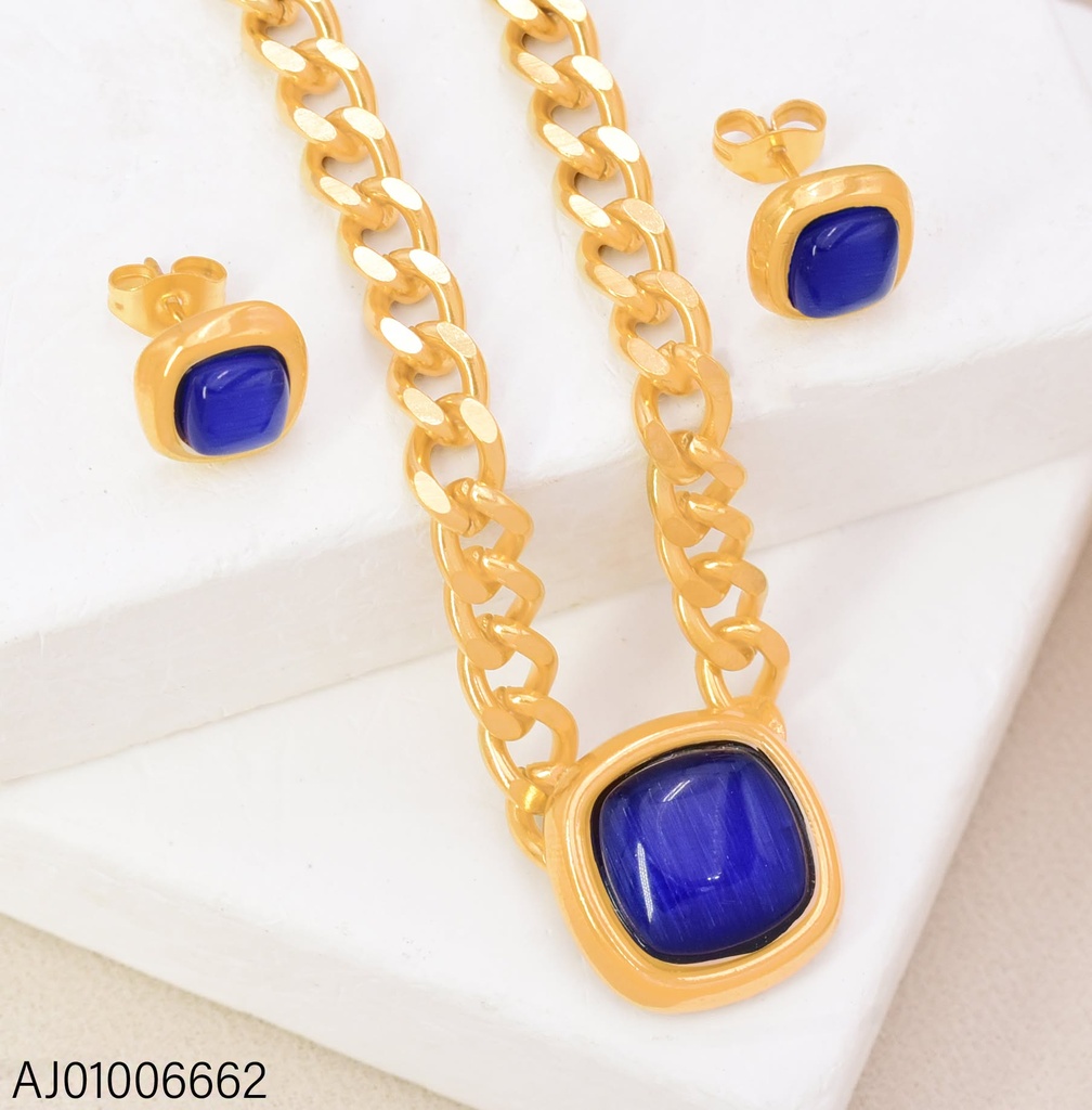 SET CUADRO AZUL PQ.CADENA MARTILLADA