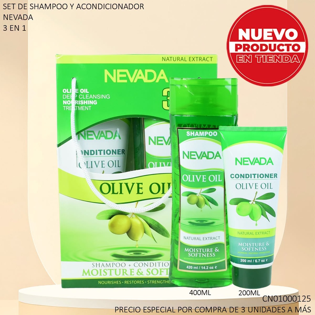 SET ACEITE DE OLIVA CRECEPELO SHAMPOO+ACOND. NV4190