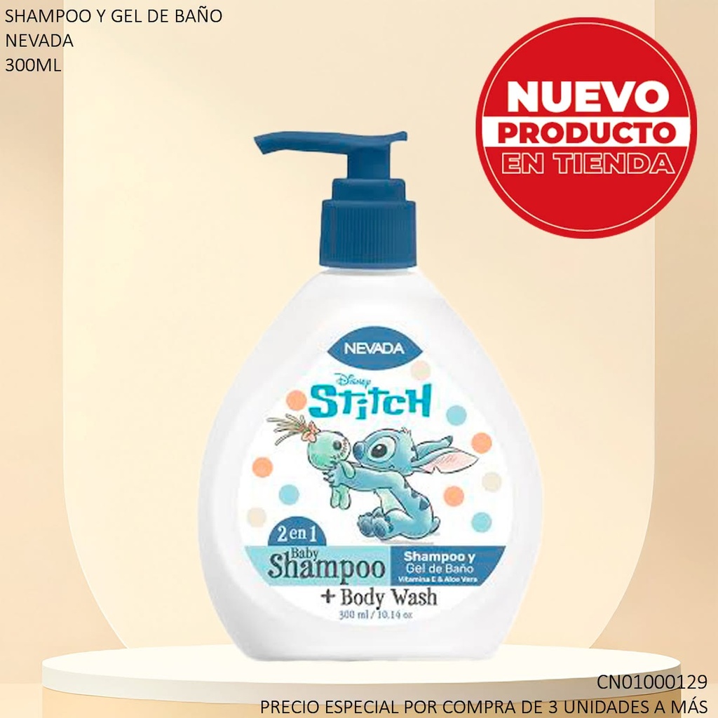 SHAMPOO NEVADA DISNEY STITCH 2EN1 300ML DS90025