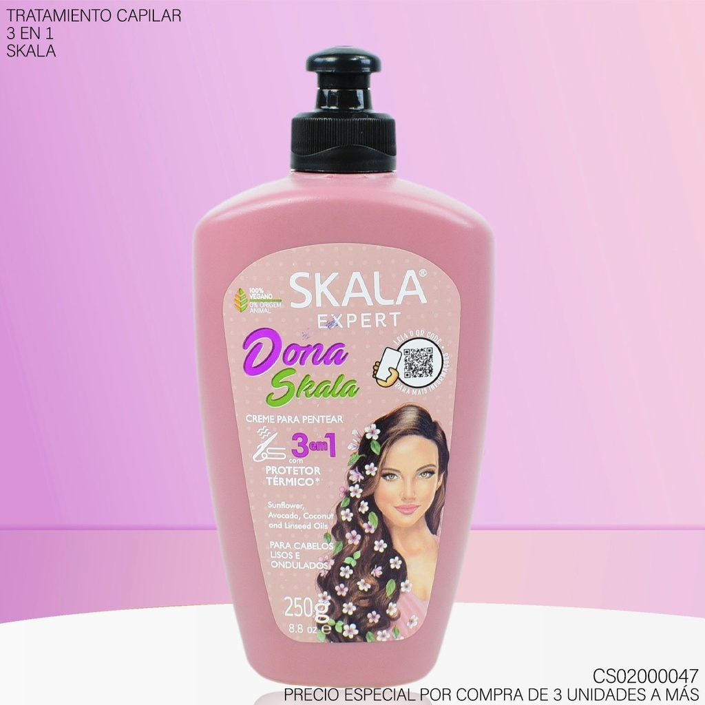 CREMA P/PEINAR SKALA EXPERT DONA 3EN1 250G
