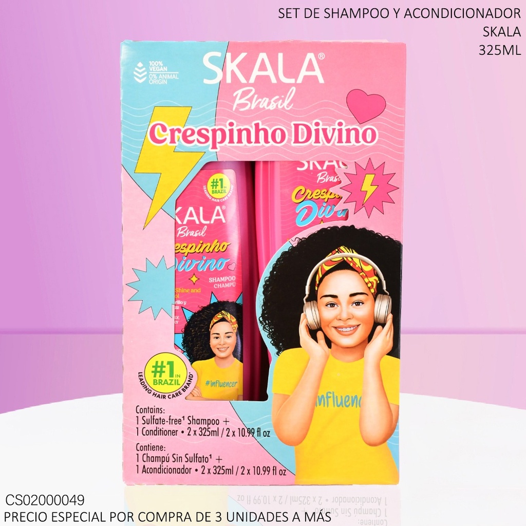 SET 2PCS SKALA BRASIL CRESPINHO DIVINO 325ML