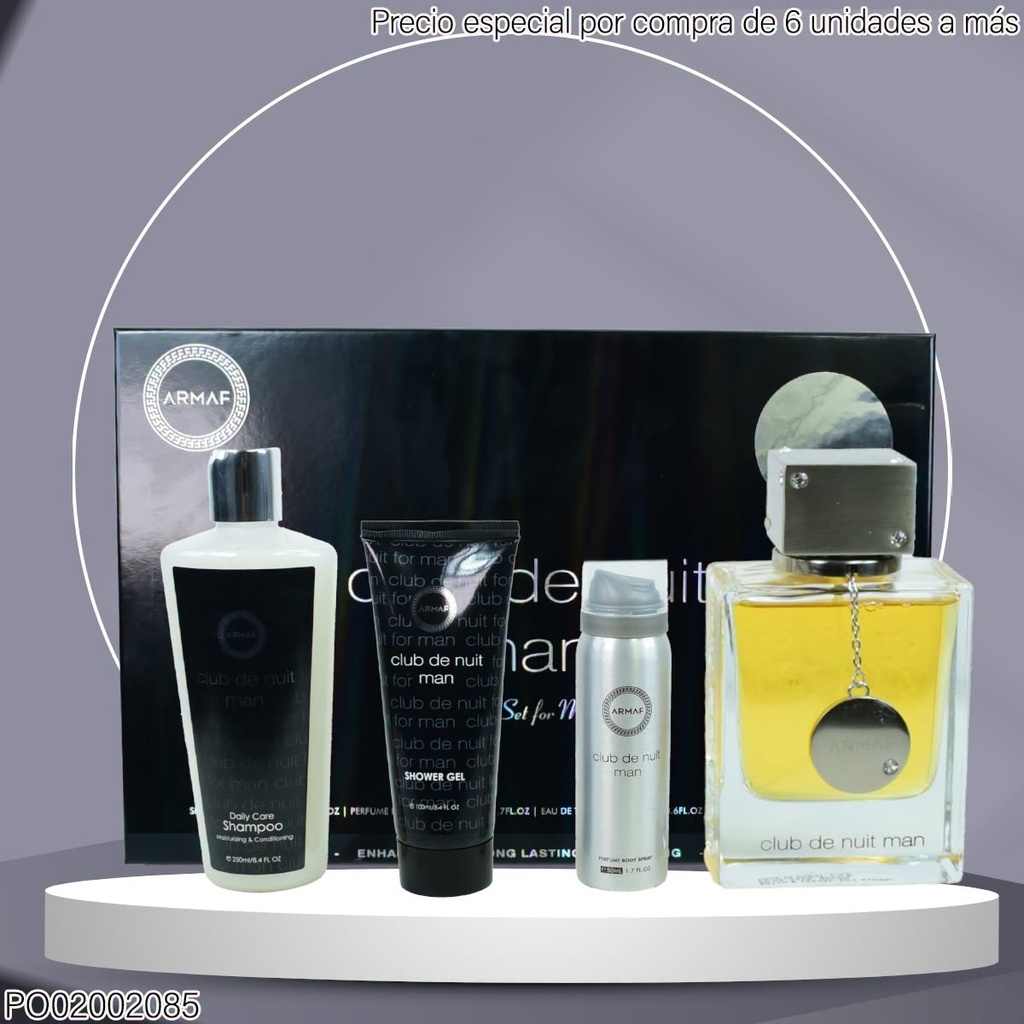 ESTUCHE 4PCS PERFUMES CLUB DE NUIT MAN  100/50/105/250 ARMAF