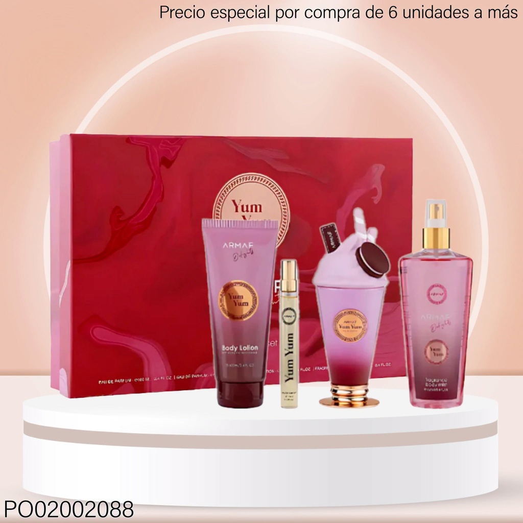 ESTUCHE 4PCS PERFUMES YUM YUM DELIGHTS GIFT 100/10/100/250  ARMAF