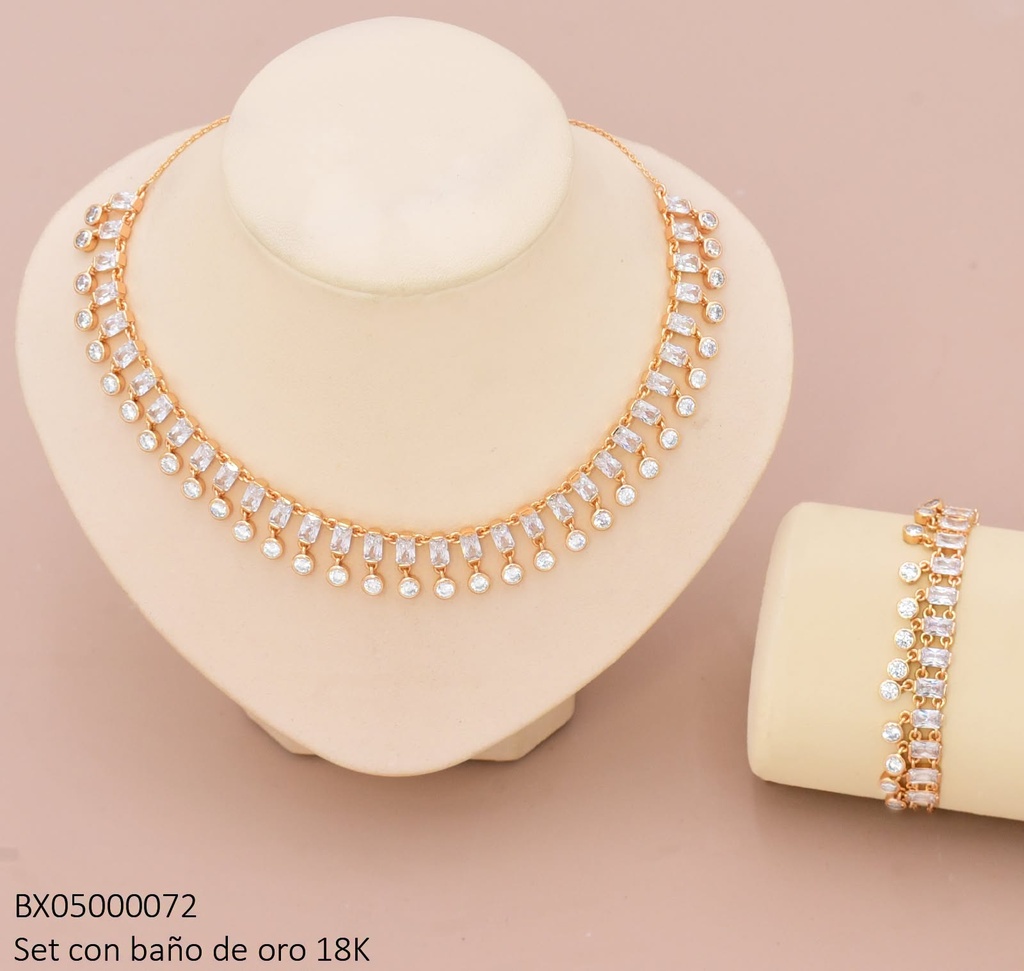 SET CADENA-PULSERA ZIRC.RECT/RD SET0000158105 (X.JL) XUPING