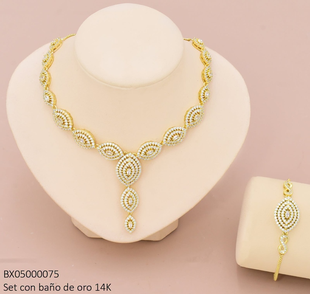 SET CADENA-PULSERA OV.GRANDE ZIRC. SMY-0499 (X.JL) XUPING