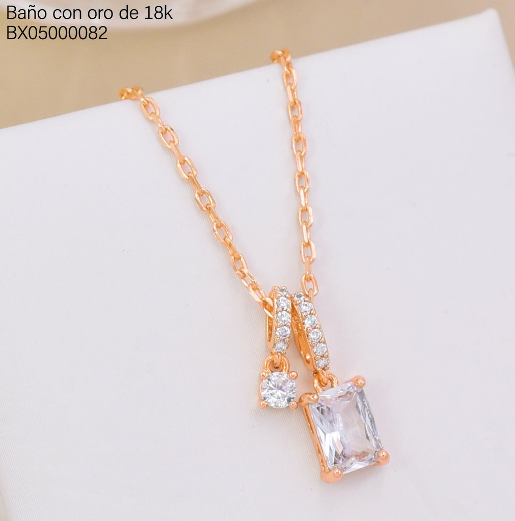 CADENA TRAD.DIJE RECT.ZIRC.HORIZ X1527-4 (X.JL) XUPING