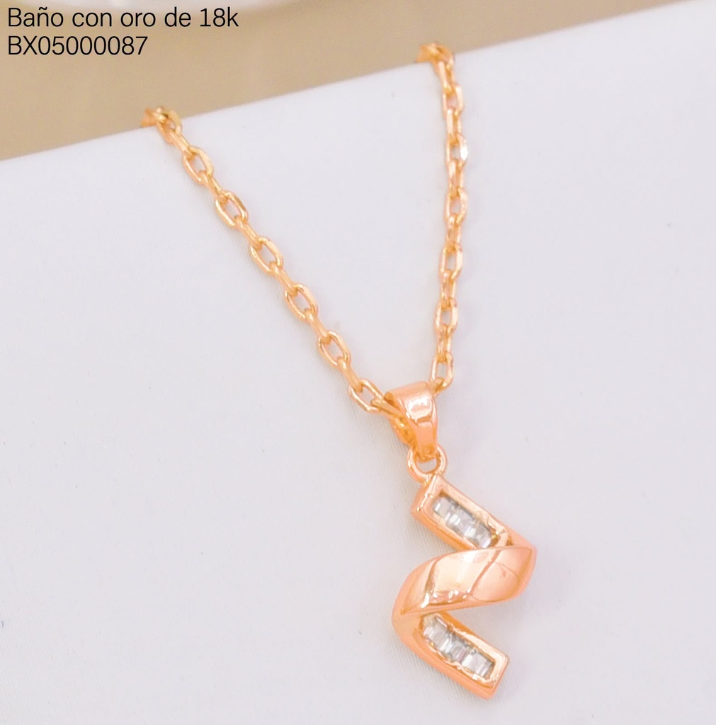 CADENA TRAD.DIJE FRANJAS "Z"C/ZIRC. X1721-4 (X.JL) XUPING