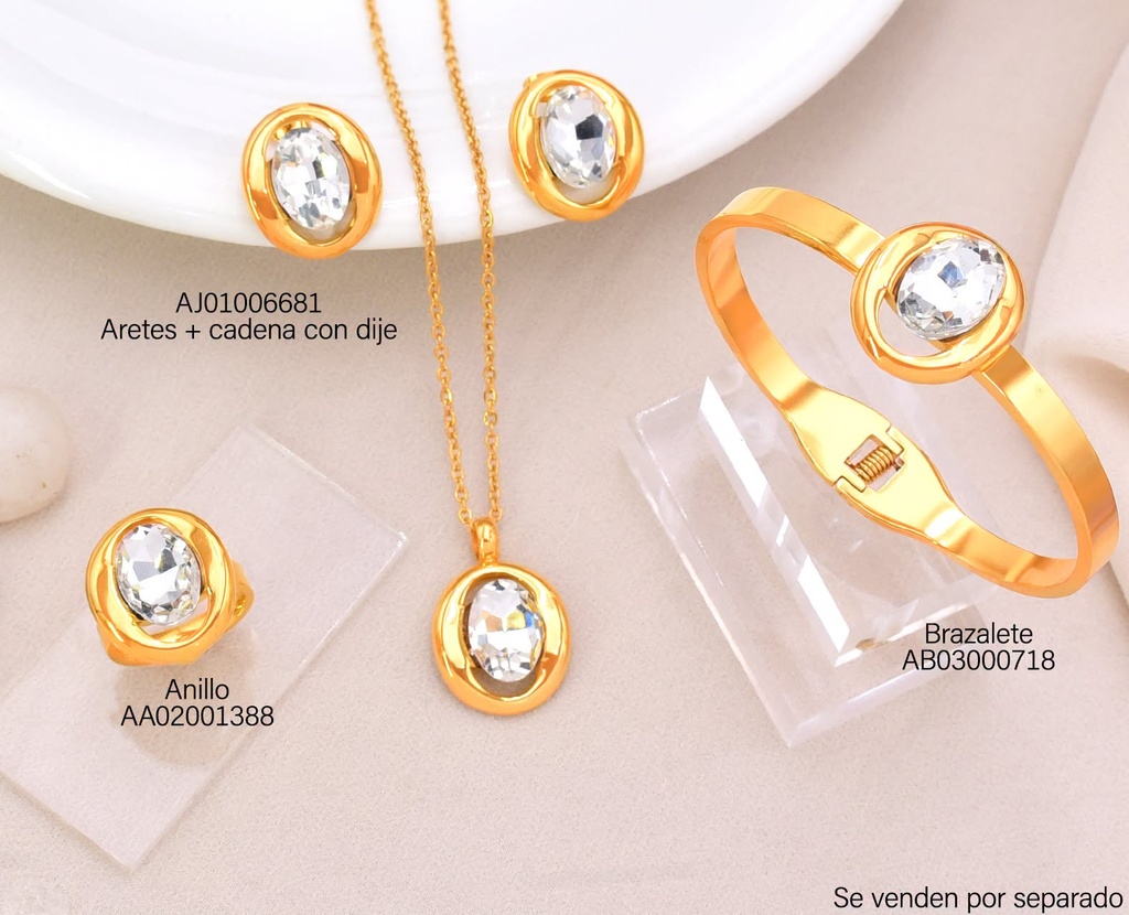 SET OVALO CRISTAL 9352AJVB-308