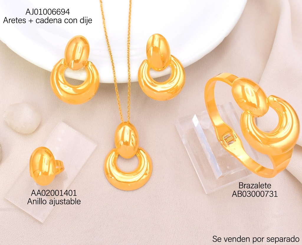 ANILLO OVALO DORADO 11651