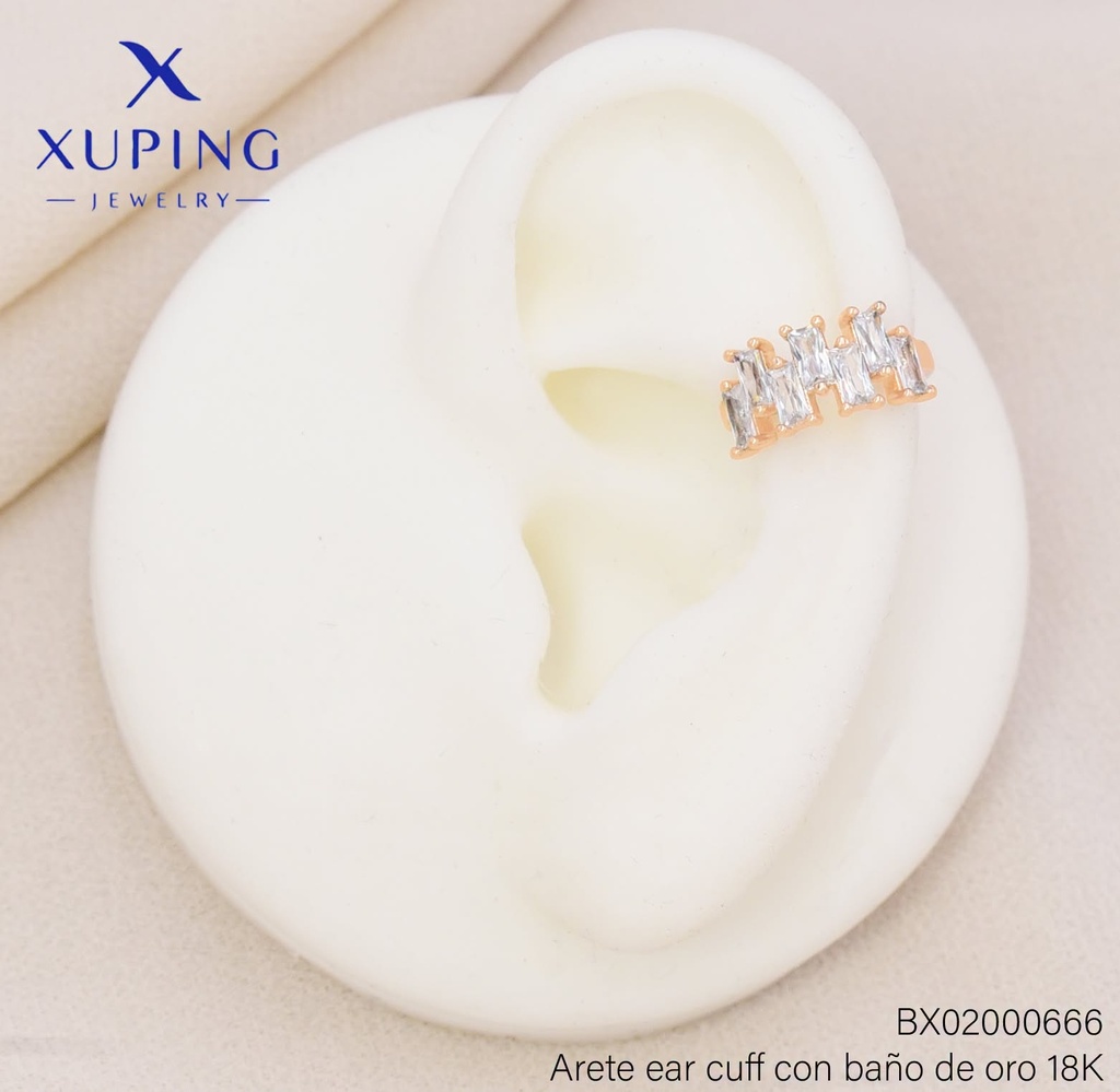 EAR CUFF ZIRCONIA VERTICAL CRISTAL (X.JL) XUPING