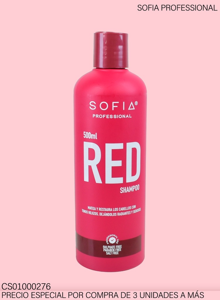 SHAMPOO SOFIA PROF. RED 500ML S107J-1