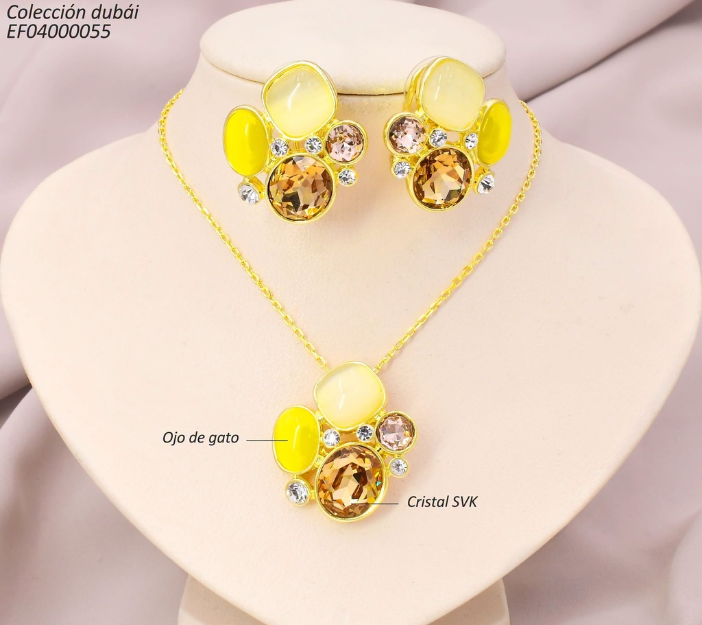 SET DUBAI ZIRC.RD.CAFE/PIEDRAS CD.-OV COL. T117602A FD26613(DUB1)