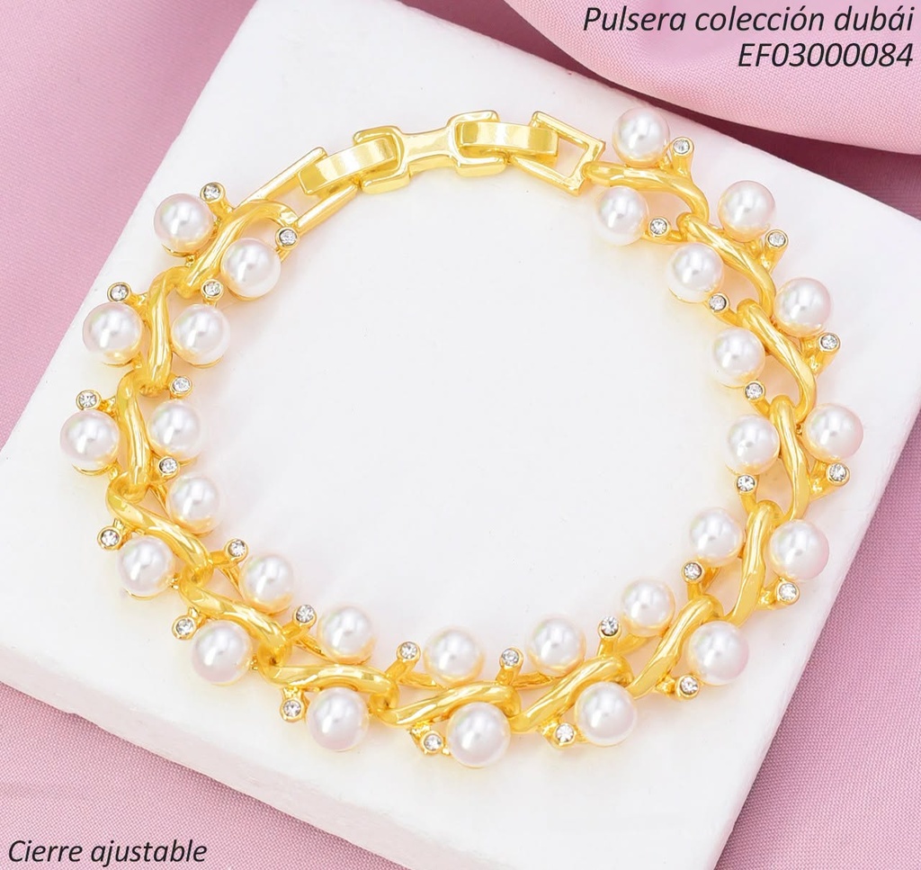 PULSERA DUBAI RAMAS C/PERLAS BORDES T117049H FD26304 (DUB1)