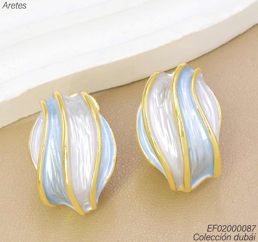 ARETES DUBAI CURVOS 4 FRANJAS VERT.COL. T116170E (DUB1)