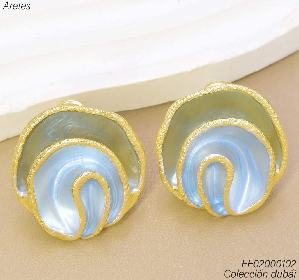 ARETES DUBAI ROSA CELESTE PLIEGOS DORADOS T114566E (DUB1)