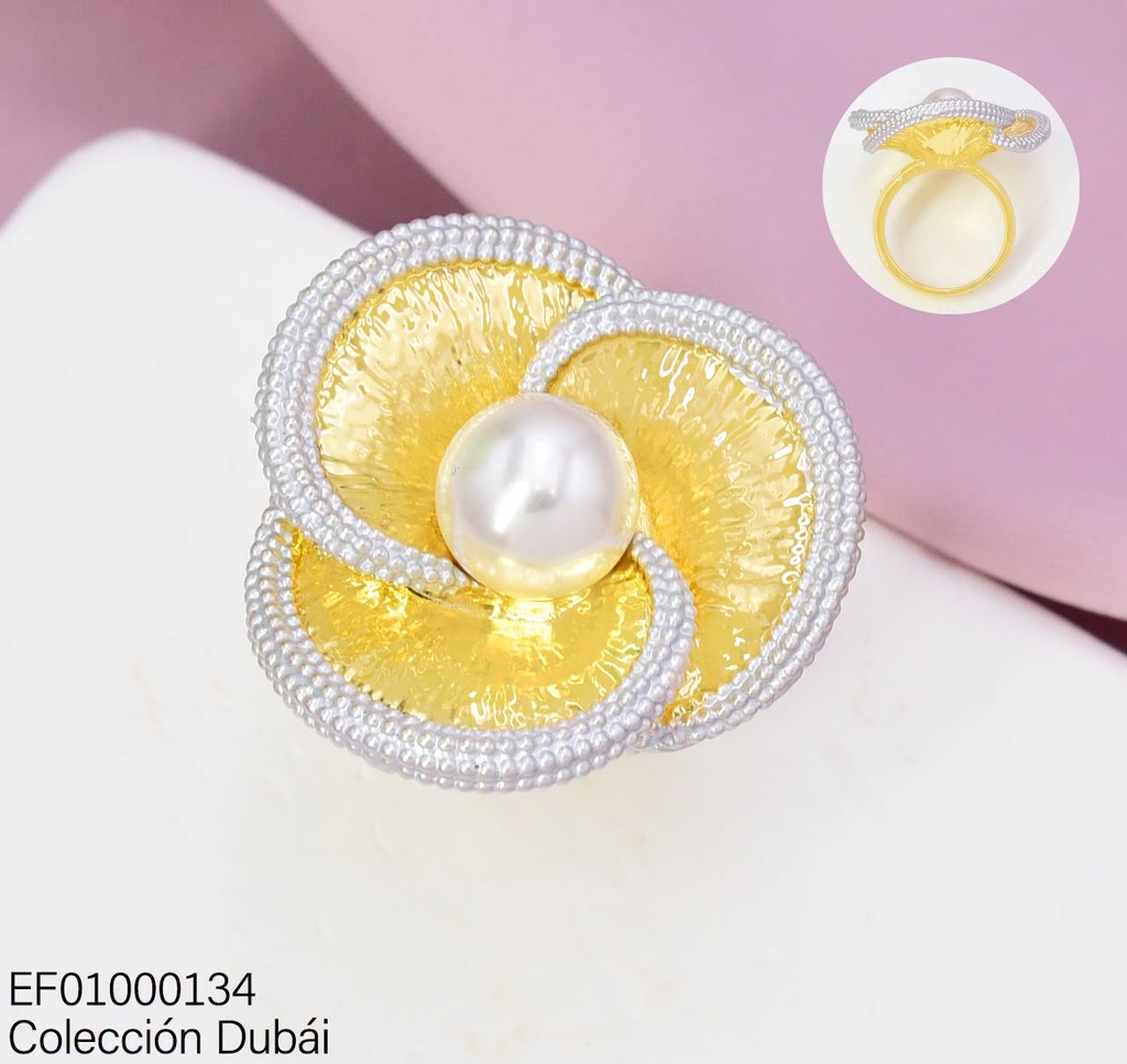 ANILLO DUBAI FLOR/ PERLA FD26632 (DUB1)