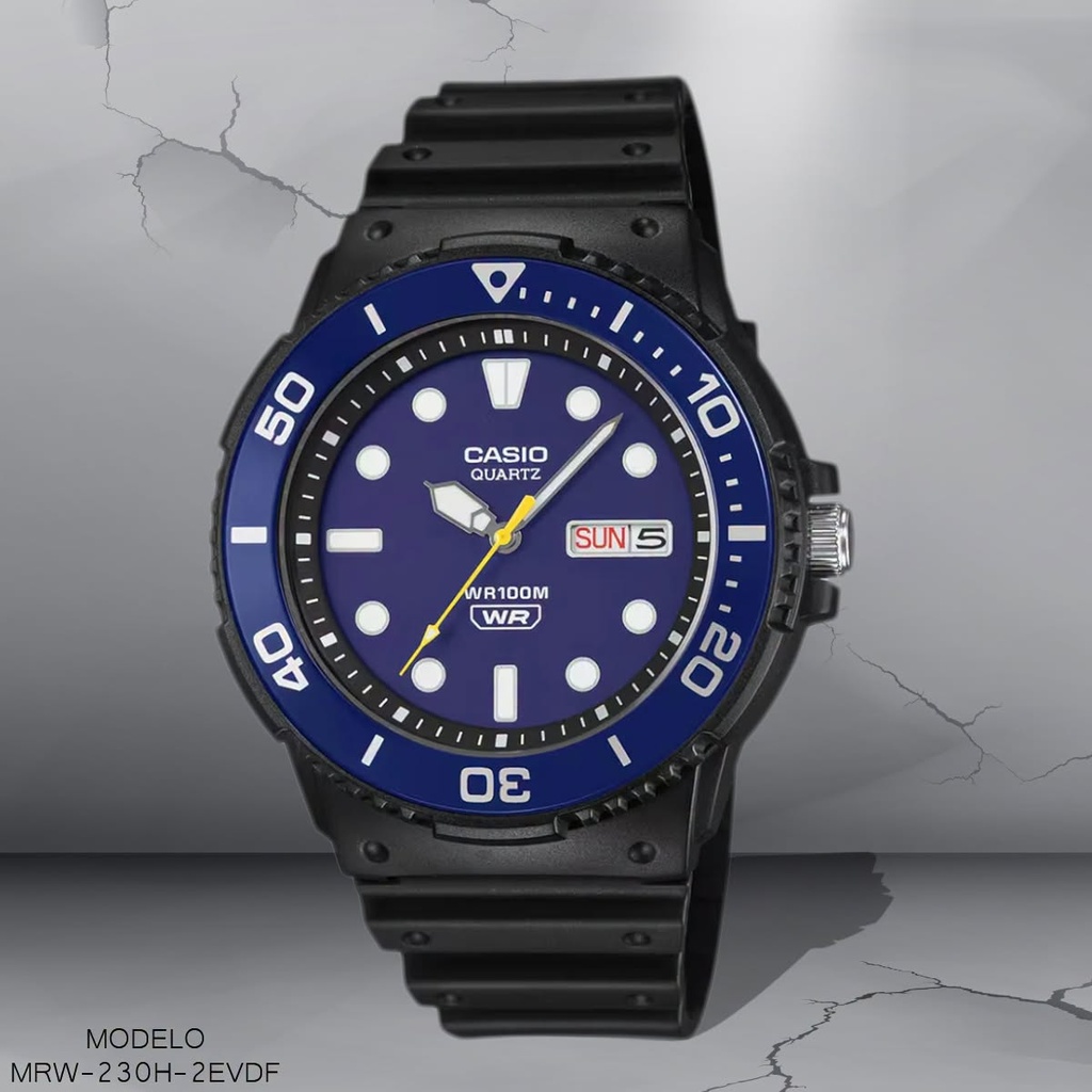 RELOJ CASIO ANALOGO MRW-230H-2EVDF SILICON NEGRO